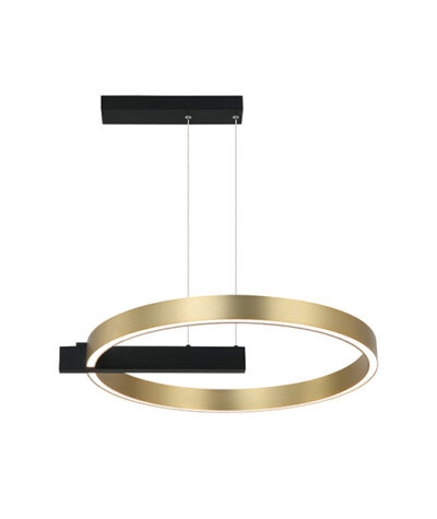 Zambelis Lights Μοντέρνο Κρεμαστό Φωτιστικό με Ενσωματωμένο LED σε Χρυσό Χρώμα 22011